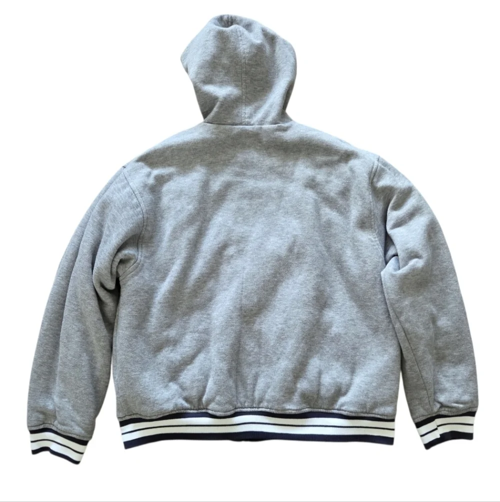 Y2K Wilson Reversible Windbreaker Track Jacket Mens XL Blue Gray VTG Full-zip‎